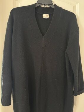 Classic Black V-Neck Sweater Dress - Target